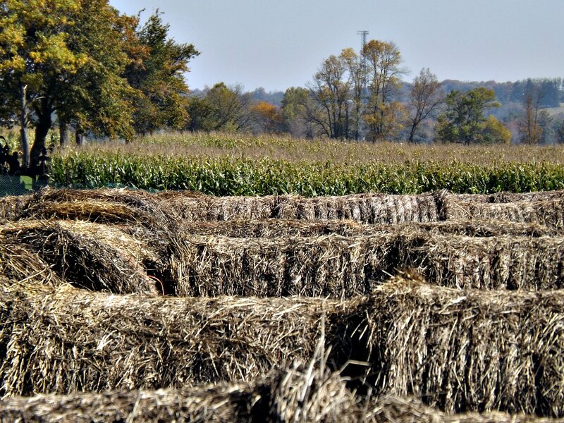 Stacked Hay Bales
