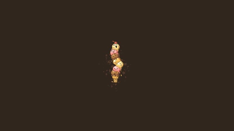 Stacked Ice Cream Cones — Brown