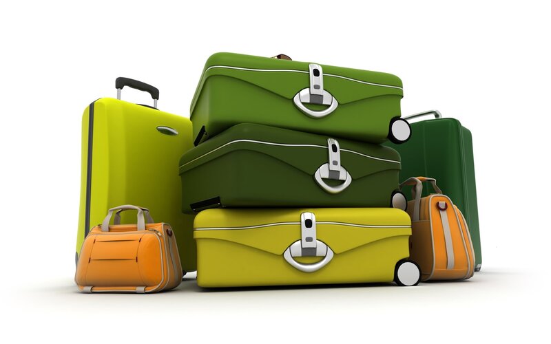 Stacked Luggage and Bags