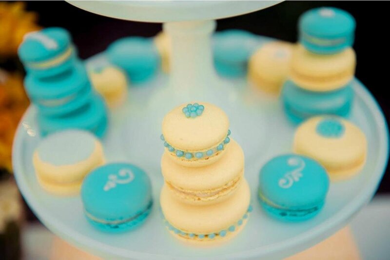 Stacked Macarons on Stand