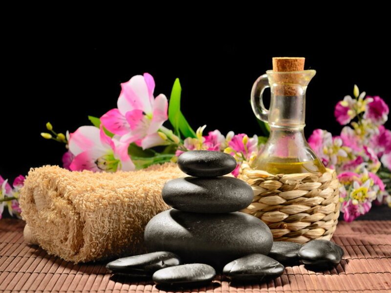 Stacked Massage Stones — Black