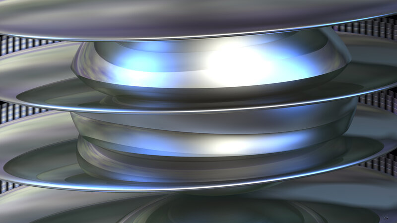 Stacked Metallic Rings — Silver