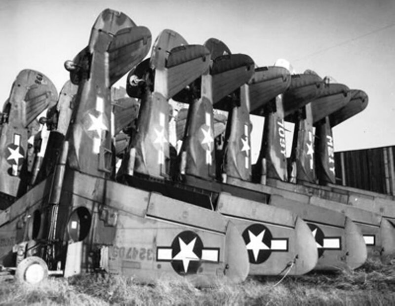 Stacked Military Aircraft