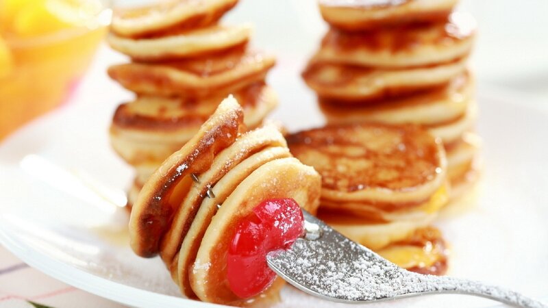 Stacked Mini Pancakes
