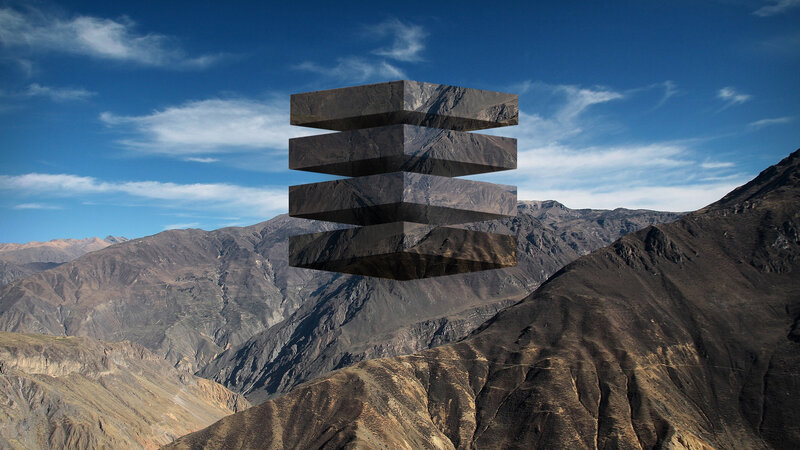 Stacked Mountain Blocks
