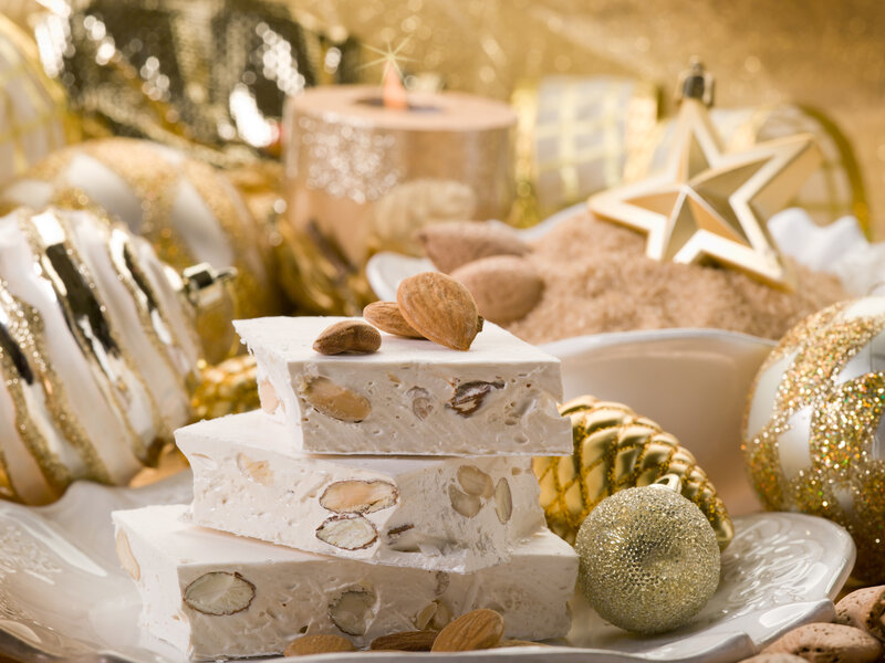 Stacked Nougat Pieces
