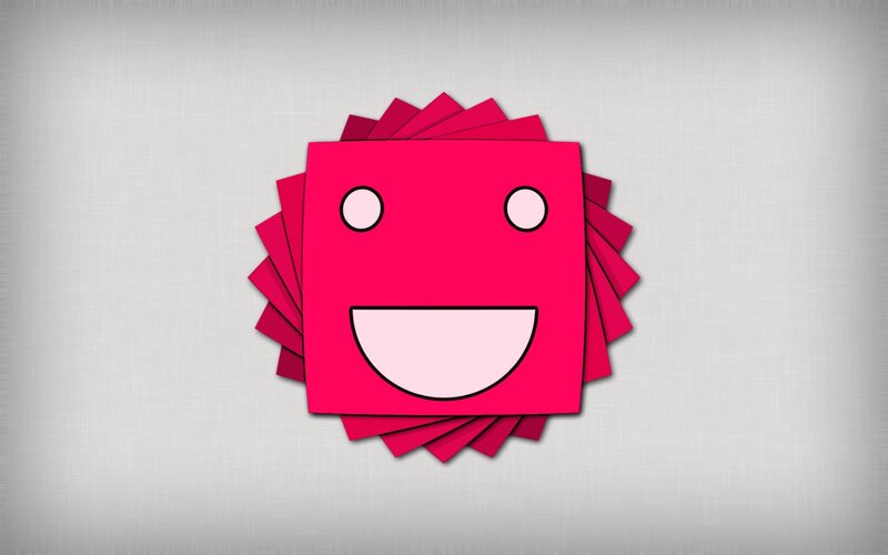 stacked pink smiley face