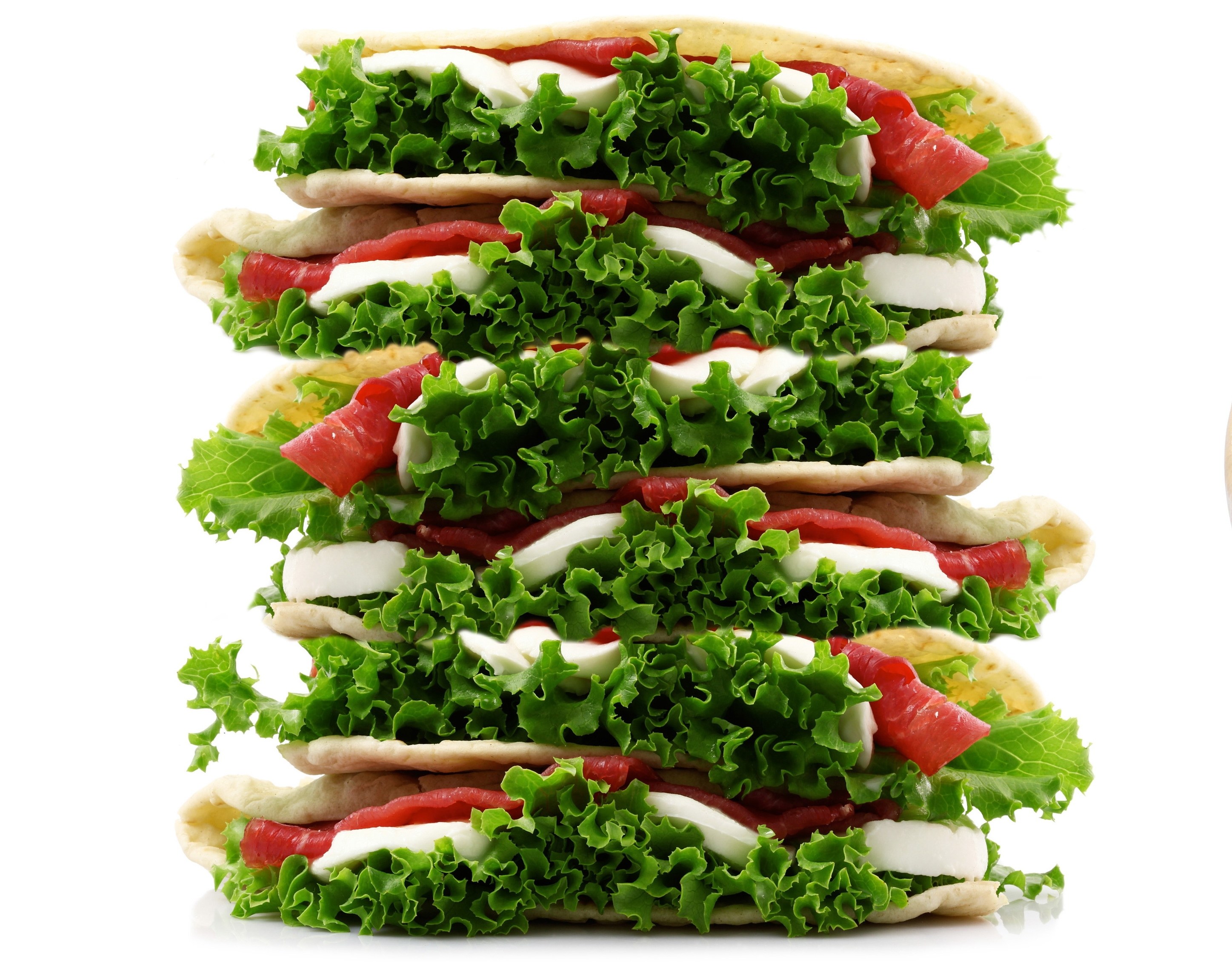 stacked pita sandwiches