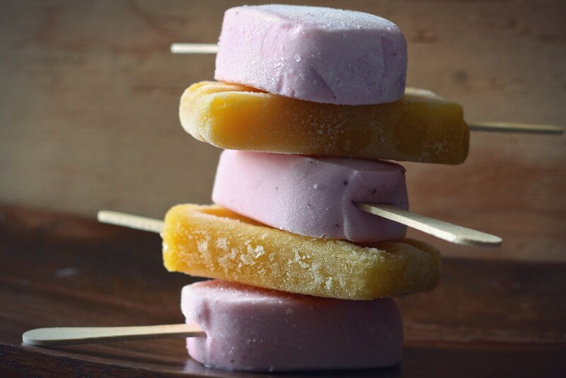 stacked popsicles on sticks