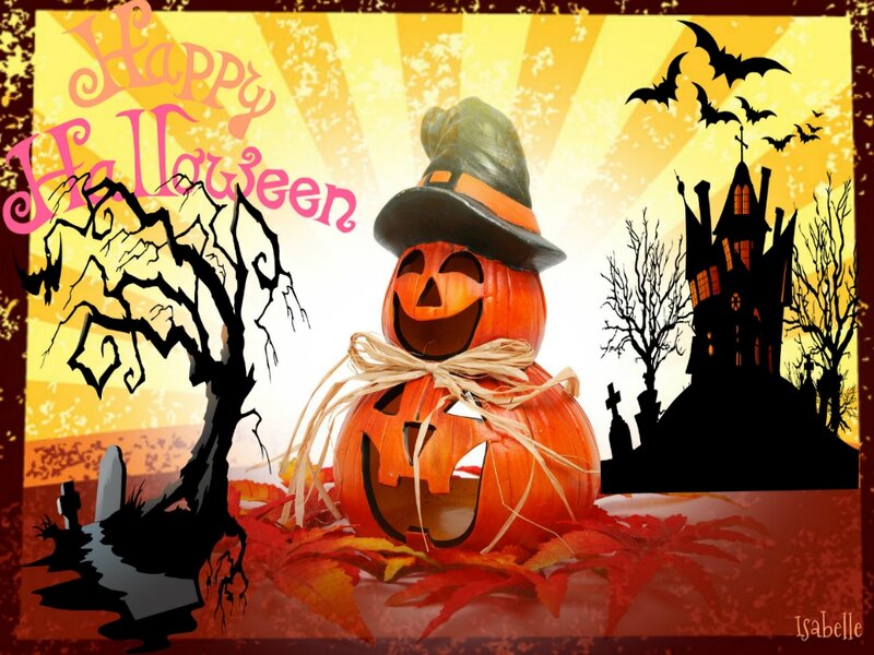 Stacked Pumpkins with Hat