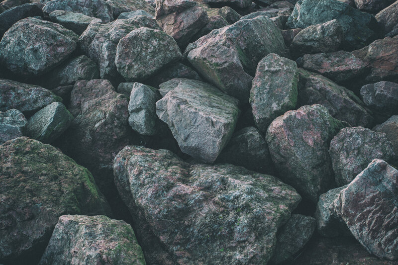 stacked rocks in natural setting