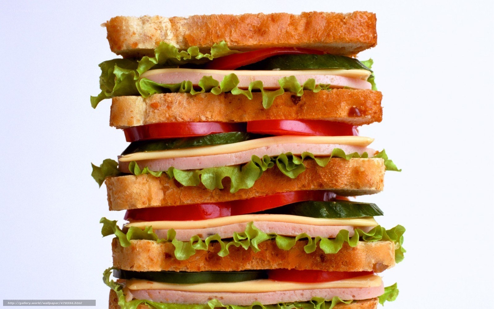 stacked sandwich with vegetables