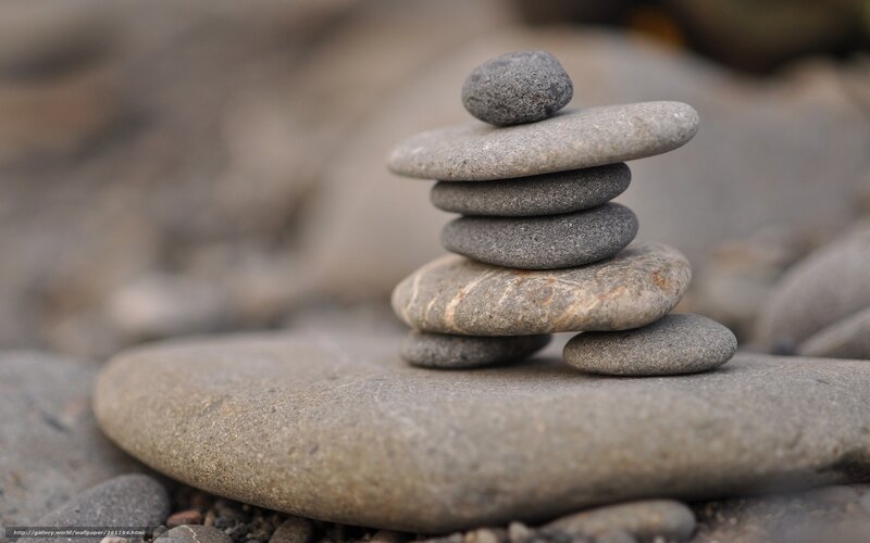 Stacked Smooth Stones — Gray