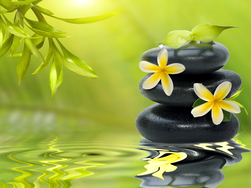 Stacked Spa Stones — Green