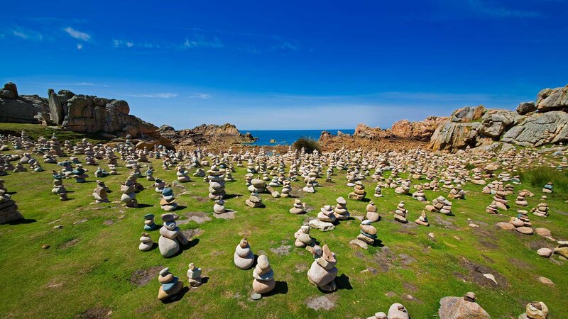 Stacked Stone Cairns