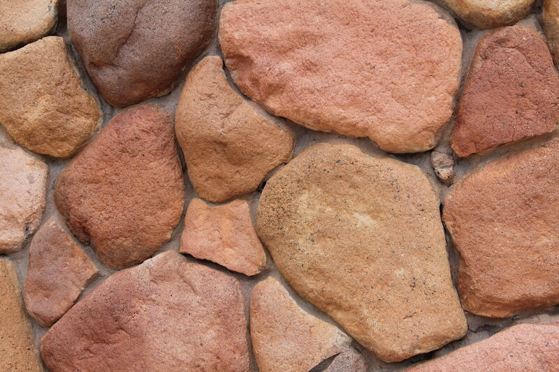 Stacked Stone Wall — Brown