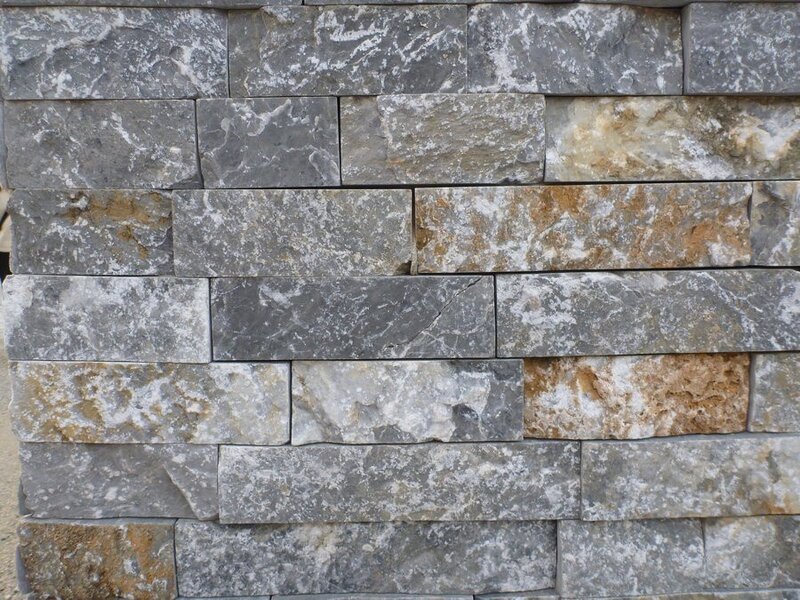 Stacked Stone Wall — Gray