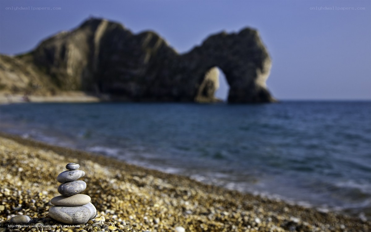 Stacked stones at Durdle Door