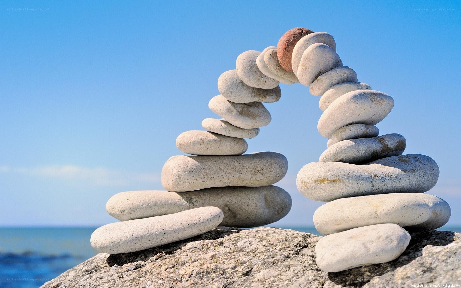 Stacked stones forming an arch