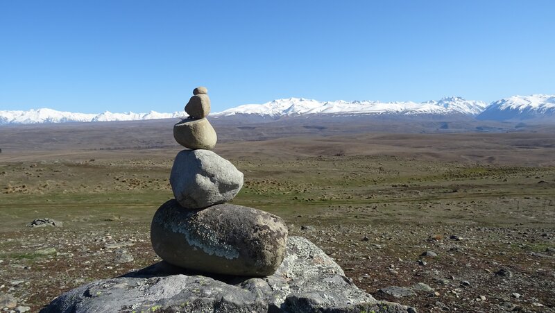 Stacked Stones in Field