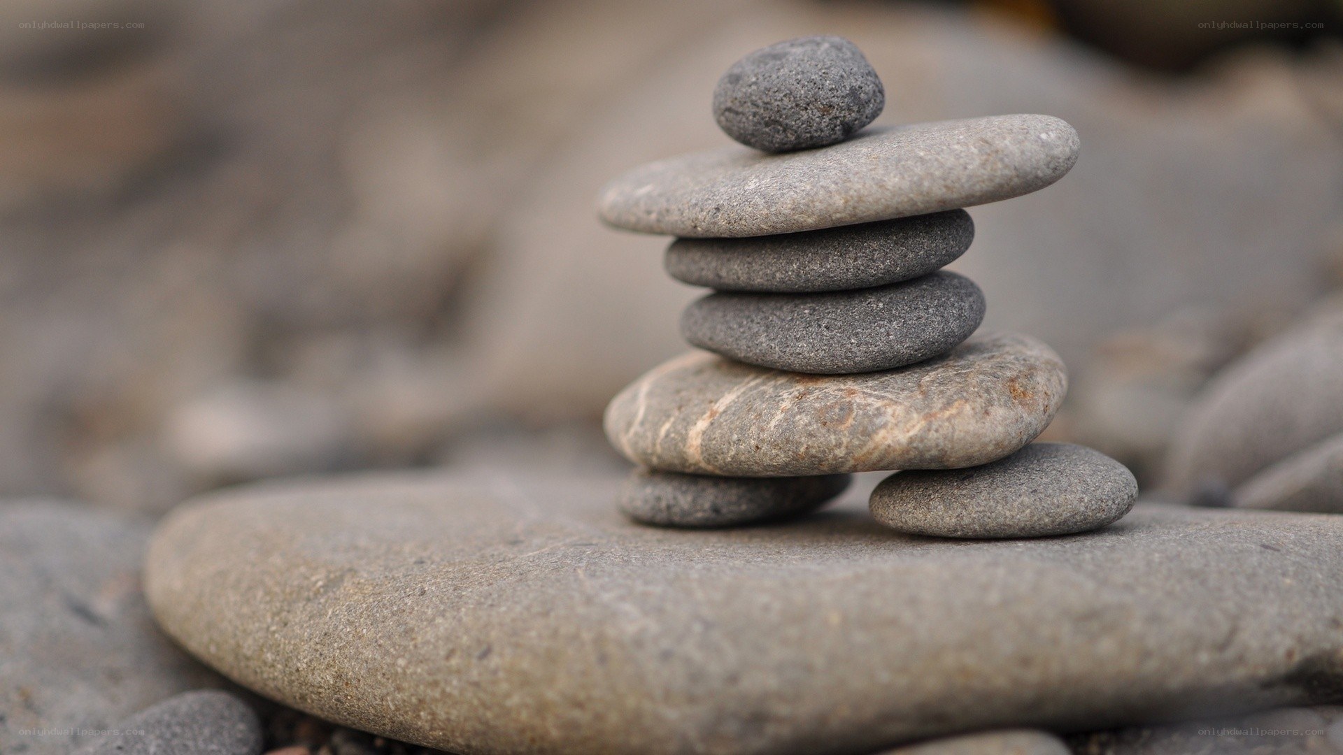 stacked stones on beach