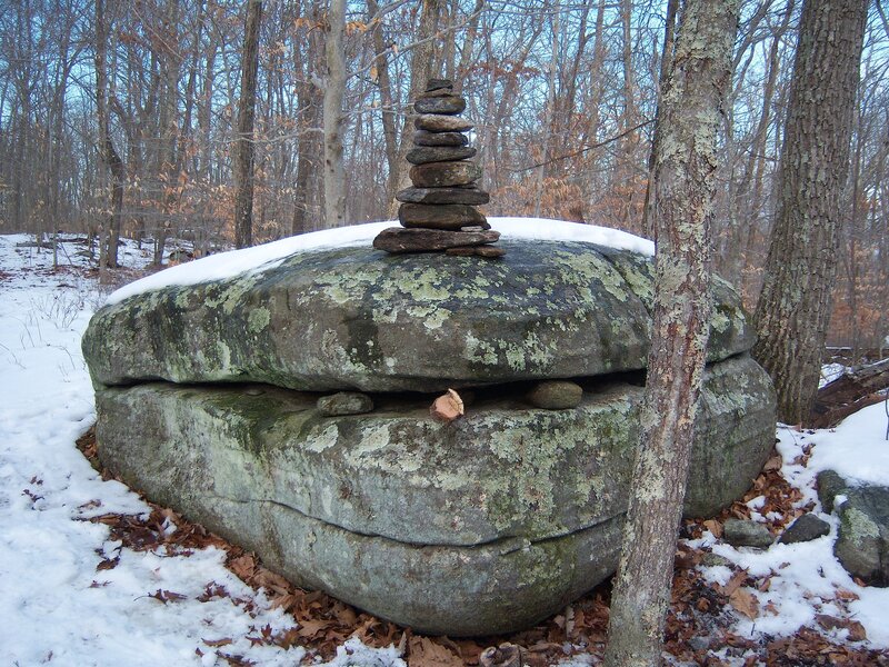 Stacked Stones on Rock