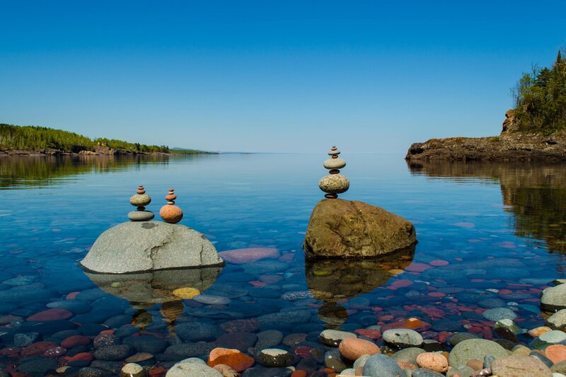 Stacked Stones on Rocks