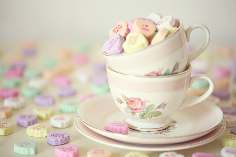 Stacked Teacups with Candies