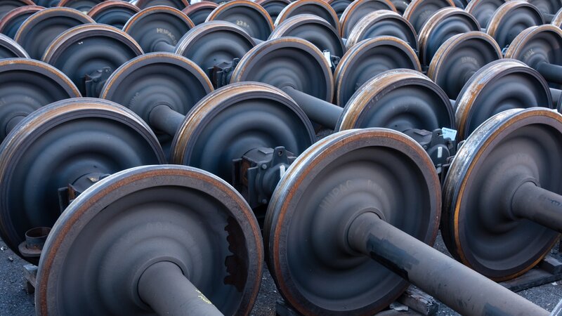 Stacked Train Wheels