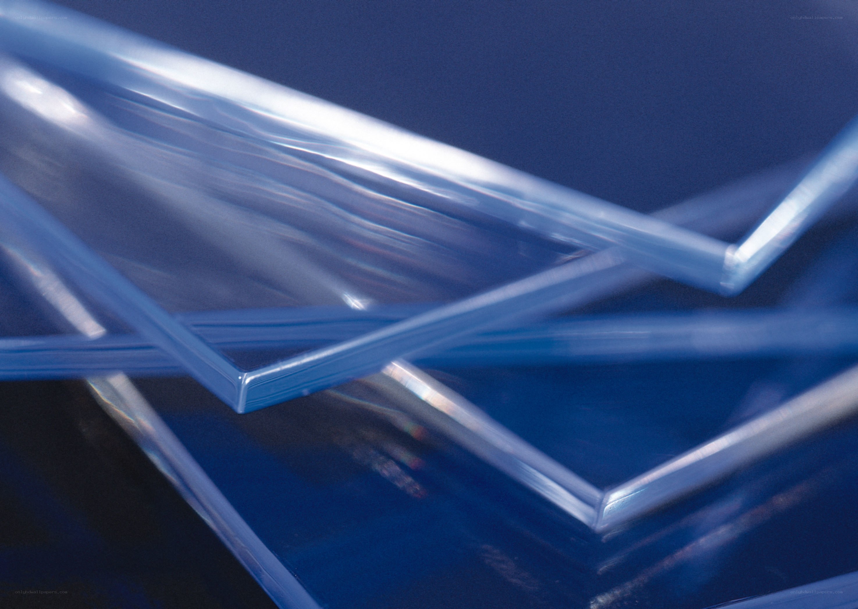 Stacked transparent plastic sheets