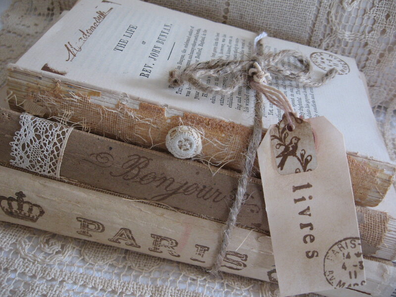 Stacked Vintage Books