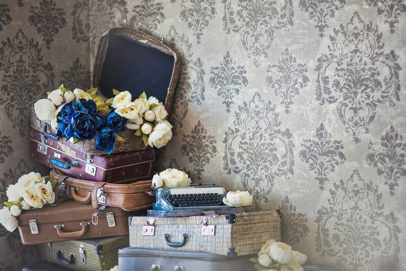 Stacked Vintage Suitcases