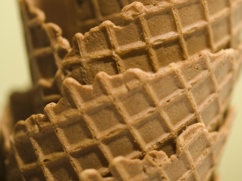 stacked waffle cones