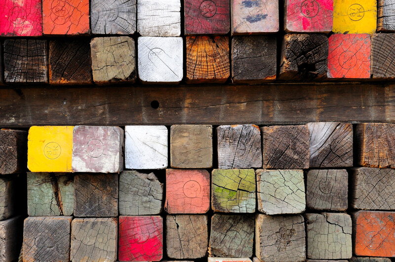 stacked wooden blocks