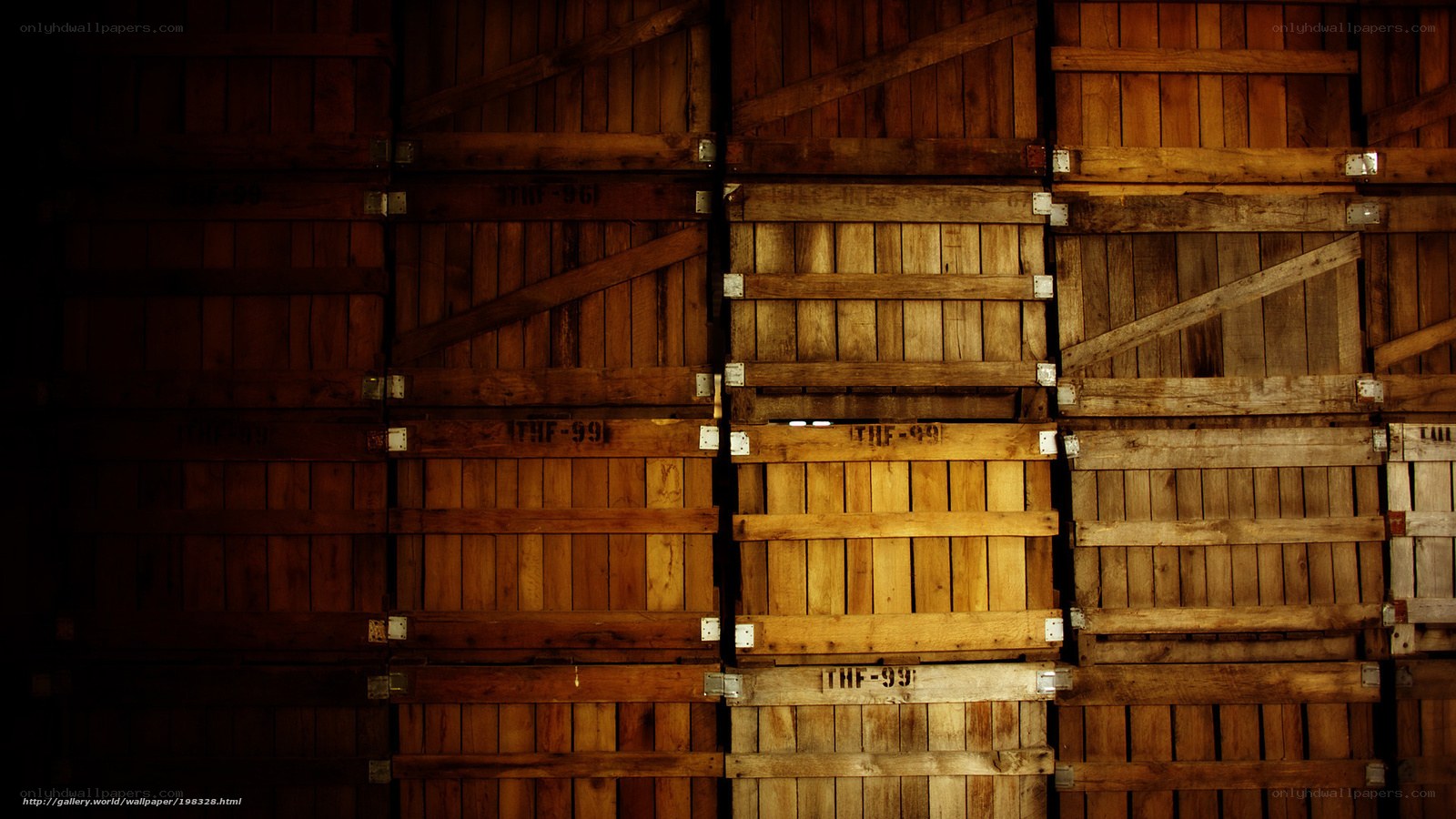 stacked wooden crates