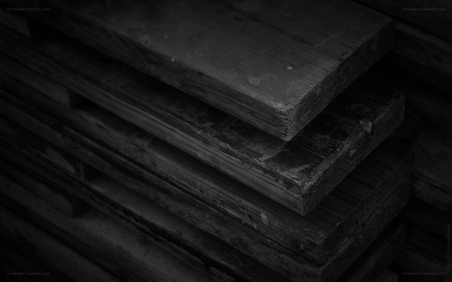stacked wooden planks