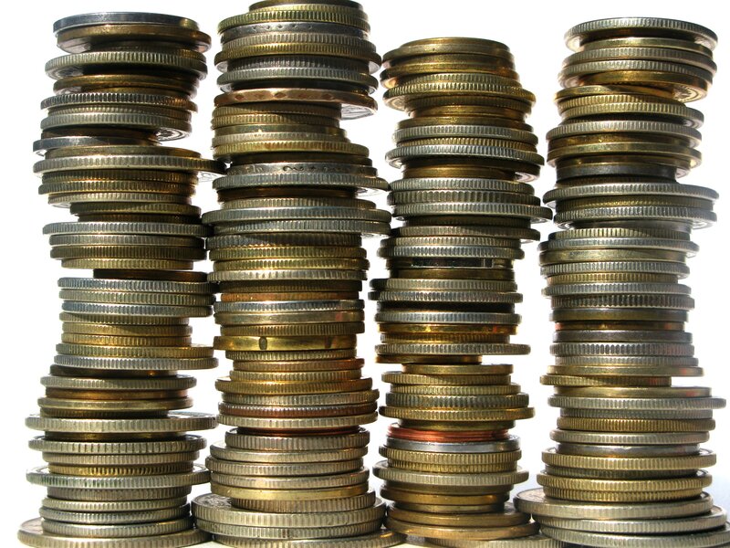 stacks of coins
