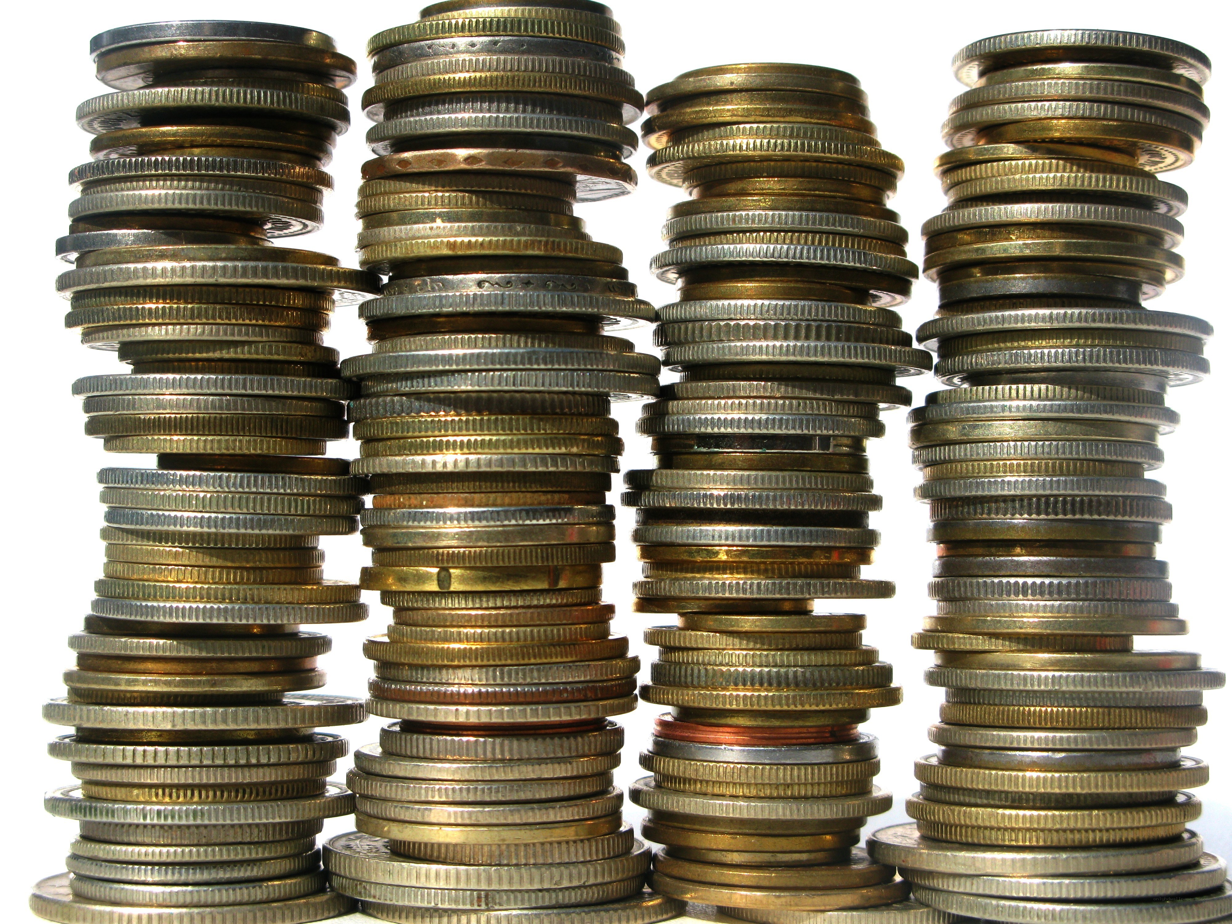 stacks of coins