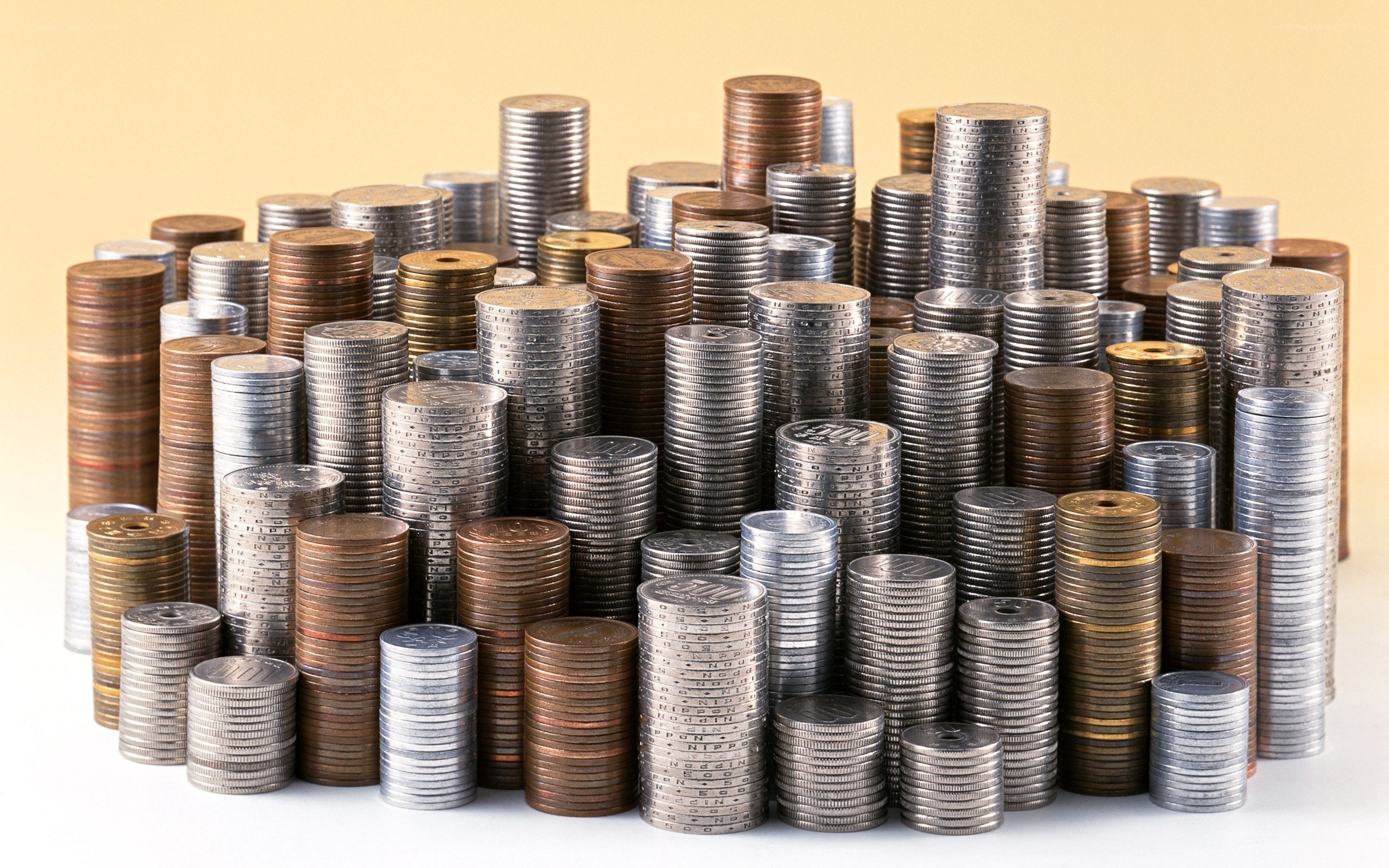 stacks of coins