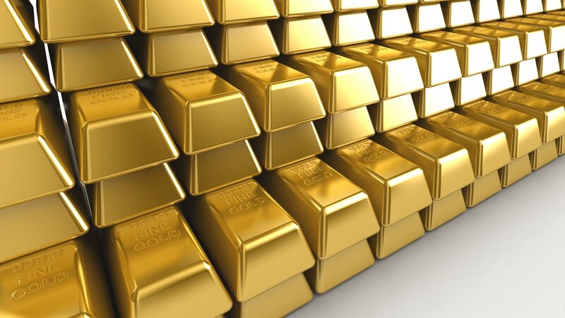 stacks of gold bars