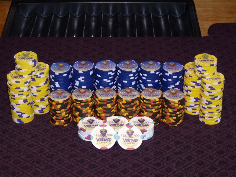 Stacks of Poker Chips — Purple, Neutral