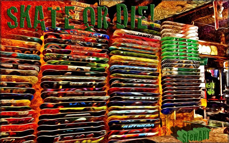 Stacks of Skateboards