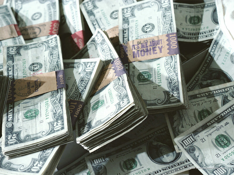 stacks of us currency