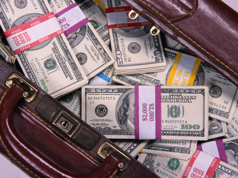 Stacks of US Currency — Brown, Neutral