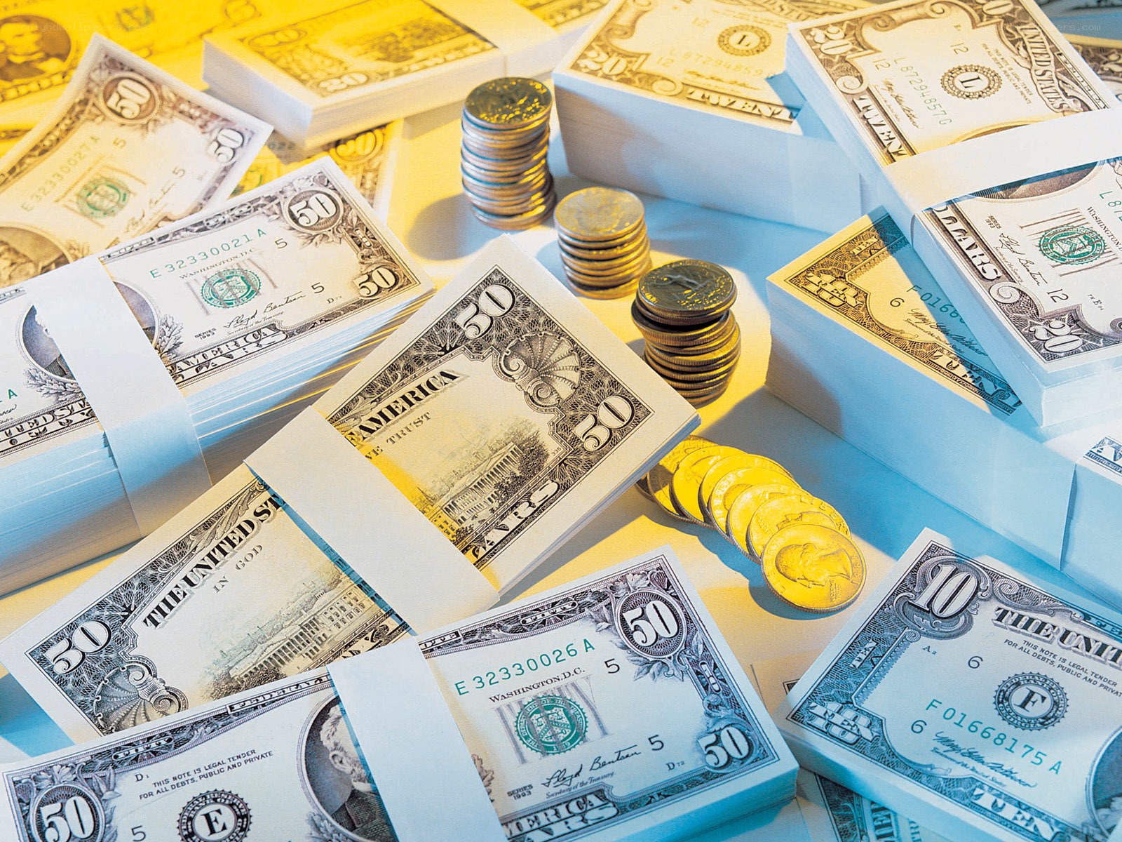 Stacks of US currency