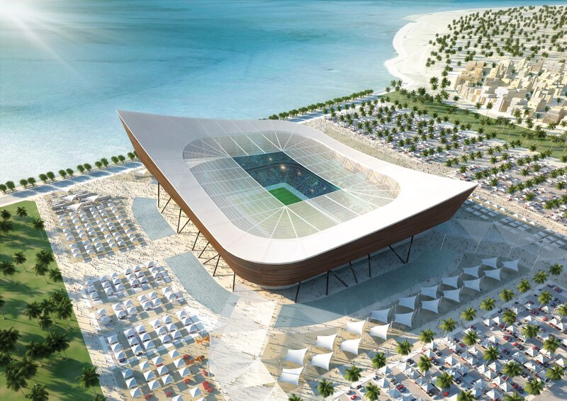 Stadium by the beach