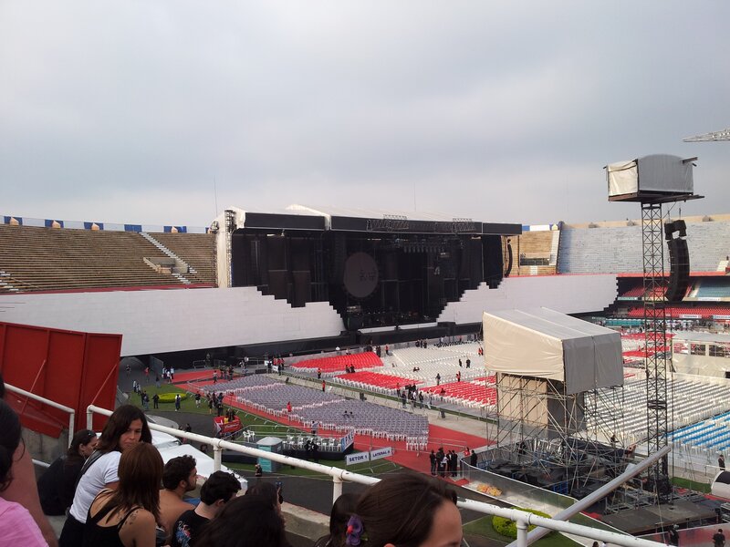 Stadium concert setup