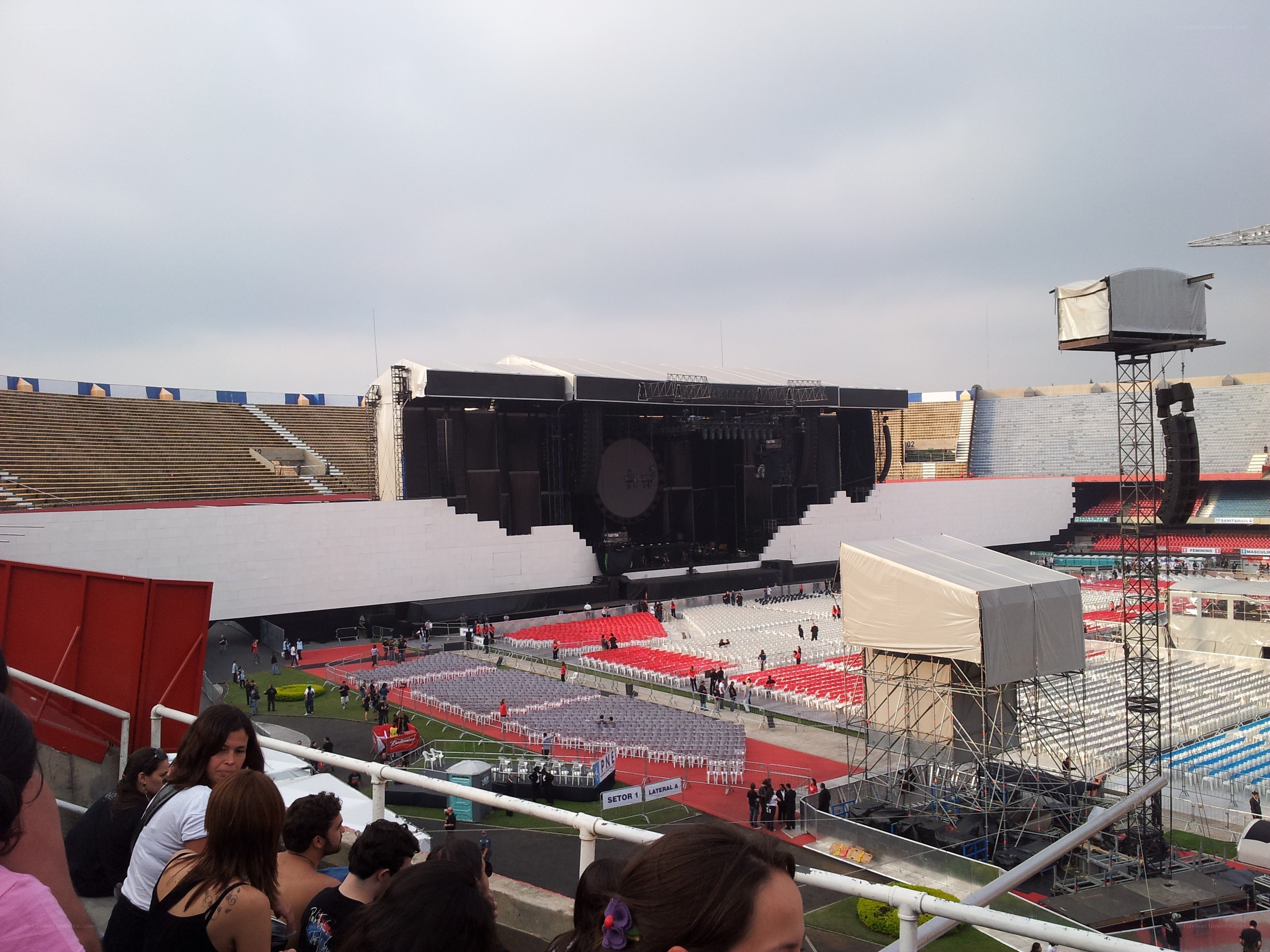 Stadium concert setup