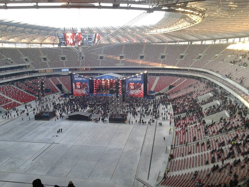 Stadium Concert Setup — Red