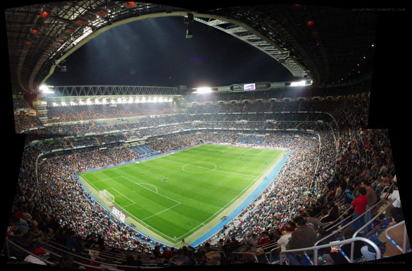 Stadium during a soccer match